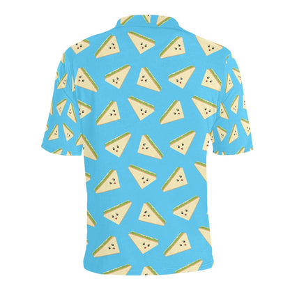 Sandwich Emoji Print Design LKS305 Men Polo Shirt