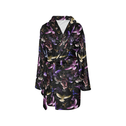 Pigeon Pattern Print Design 01 Women's Fleece Robe