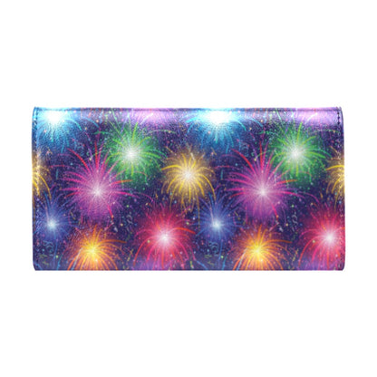 Firework Colorful Print Design LKS301 Women's Trifold Wallet