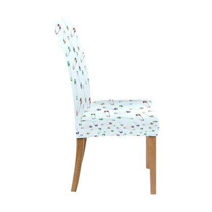 Safety Pin Print Design LKS303 Dining Chair Slipcover