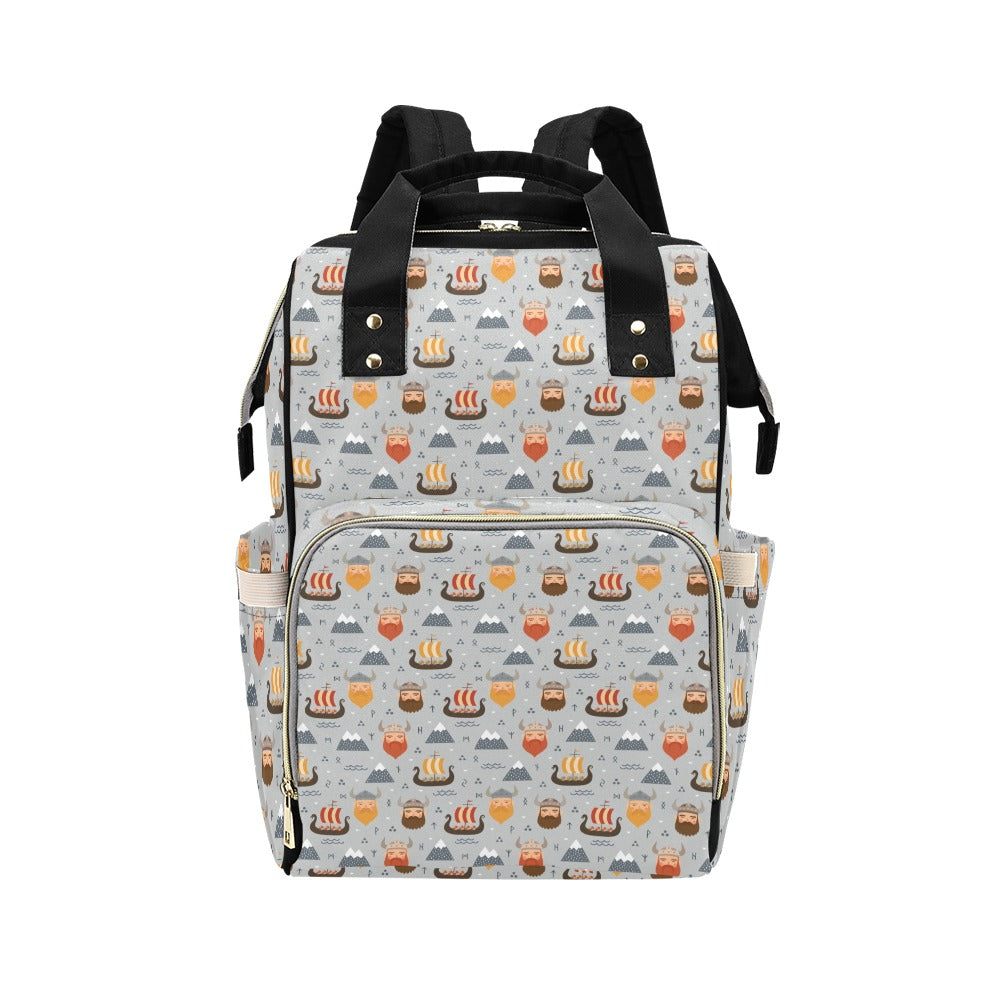 Vikings Print Design LKS307 Diaper Bag Backpack