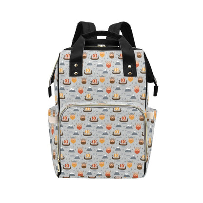 Vikings Print Design LKS307 Diaper Bag Backpack