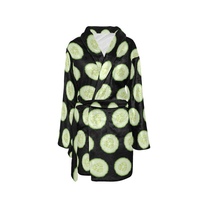 Cucumber Pattern Print Design CC02 Women's Fleece Robe