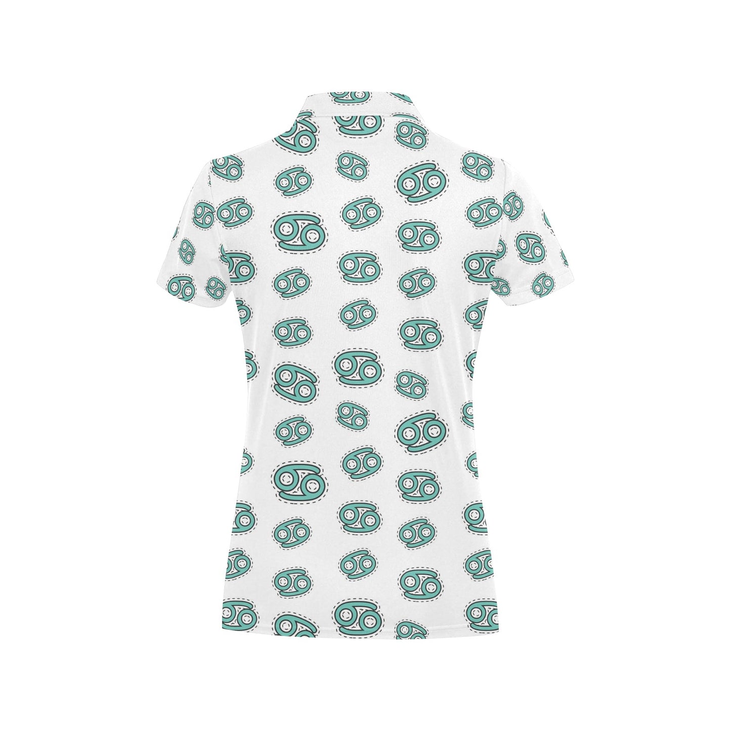 Cancer Zodiac Pattern Print Design 04 Women's Polo Shirt
