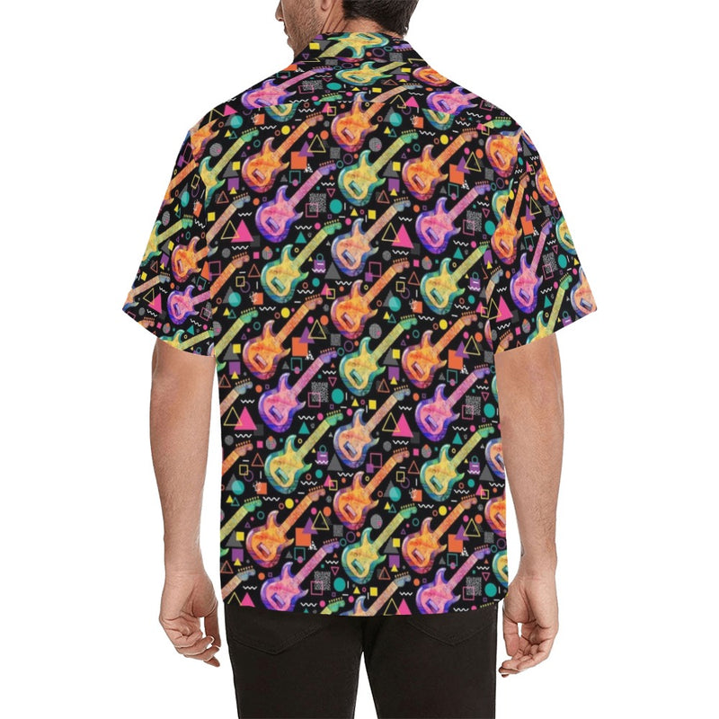 Electric Guitar Print Design LKS403 Men's Men's Hawaiian Shirt