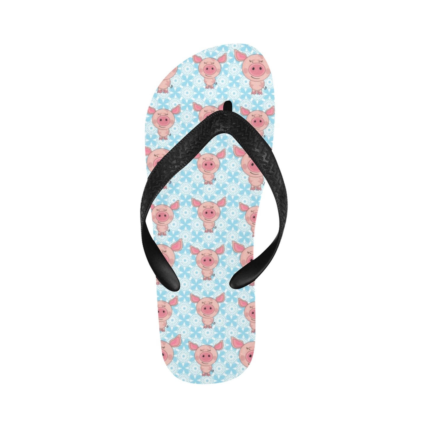 Pig Print Design LKS402 Flip Flops