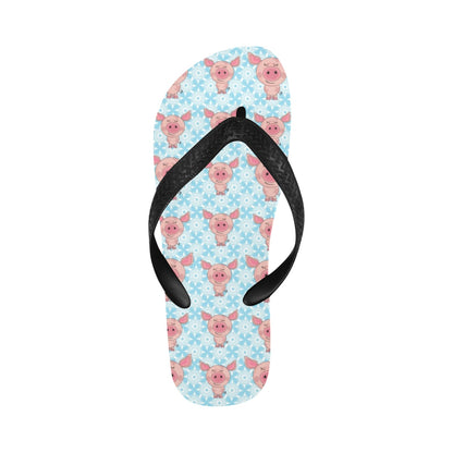 Pig Print Design LKS402 Flip Flops