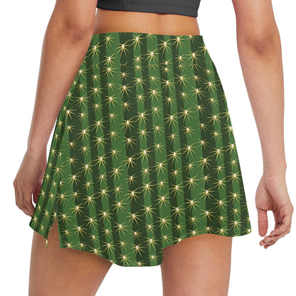 Cactus Skin Print Pattern 17" Golf & Pickleball Skort with Pockets