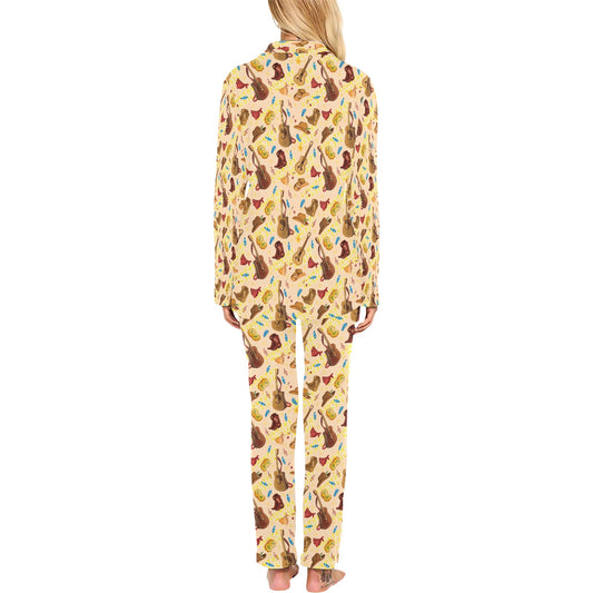 Western Lifestyle Print Design LKS303 Women's Long Pajama Set