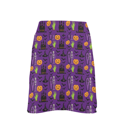 Halloween Print Design LKS403 17" Golf & Pickleball Skort with Pockets