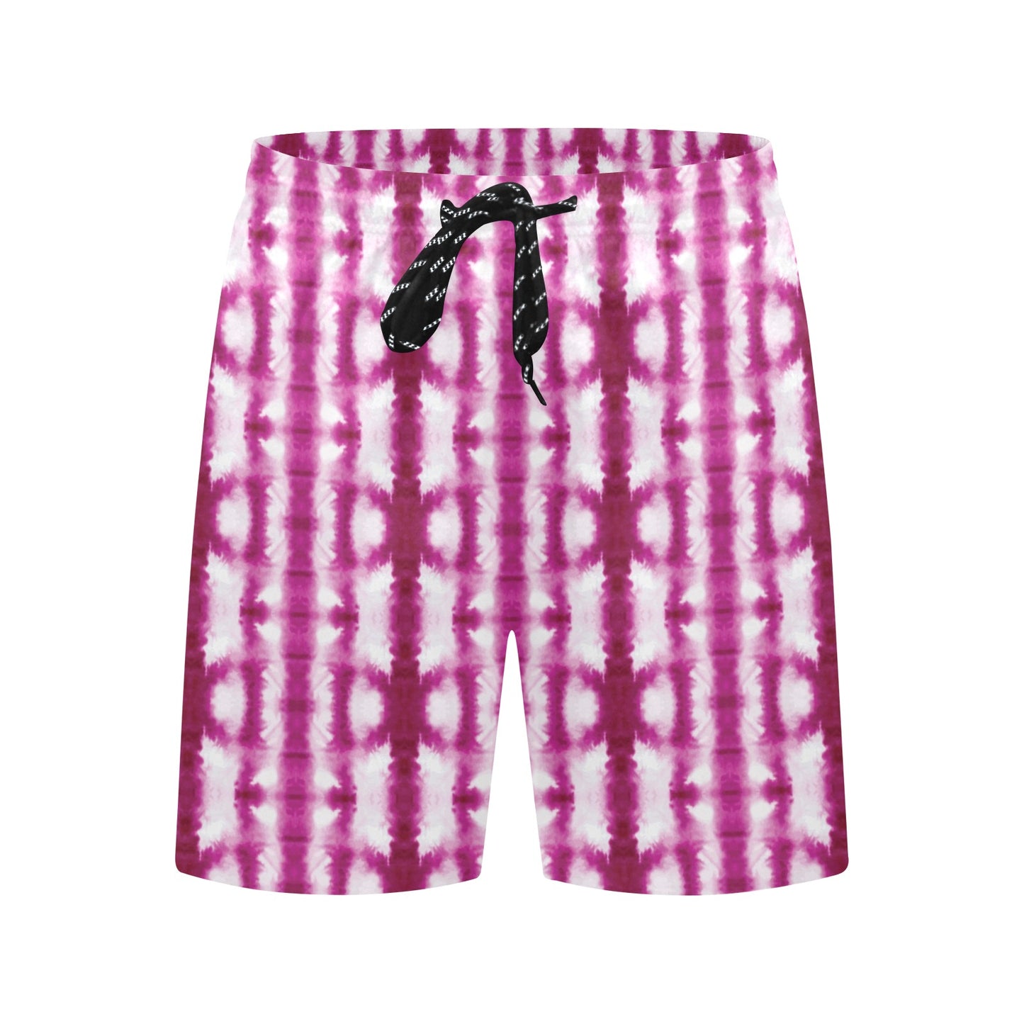 Tie Dye Dark Pink Print Design LKS303 Men's Swim Trunks Beach Shorts