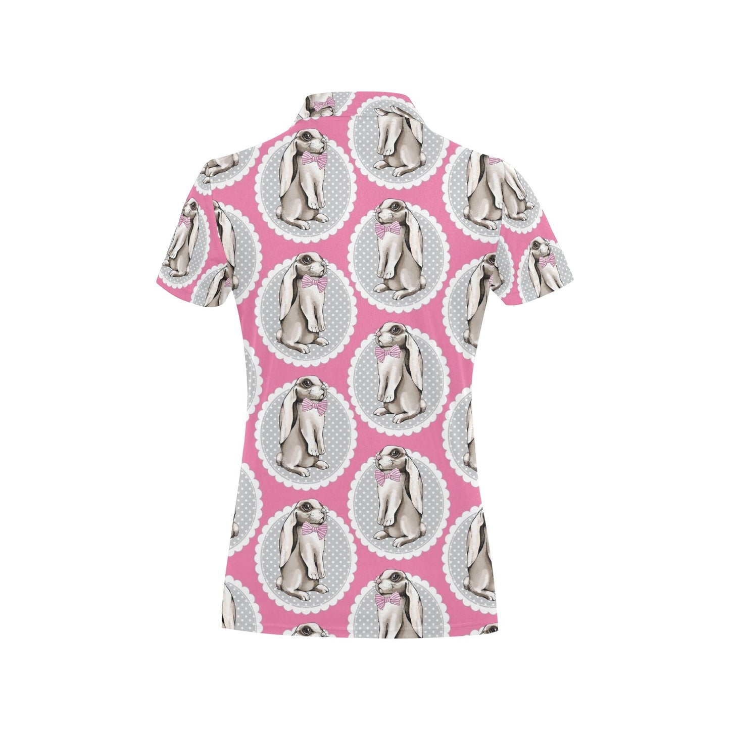 Rabbit Pattern Print Design RB019 Women's Polo Shirt