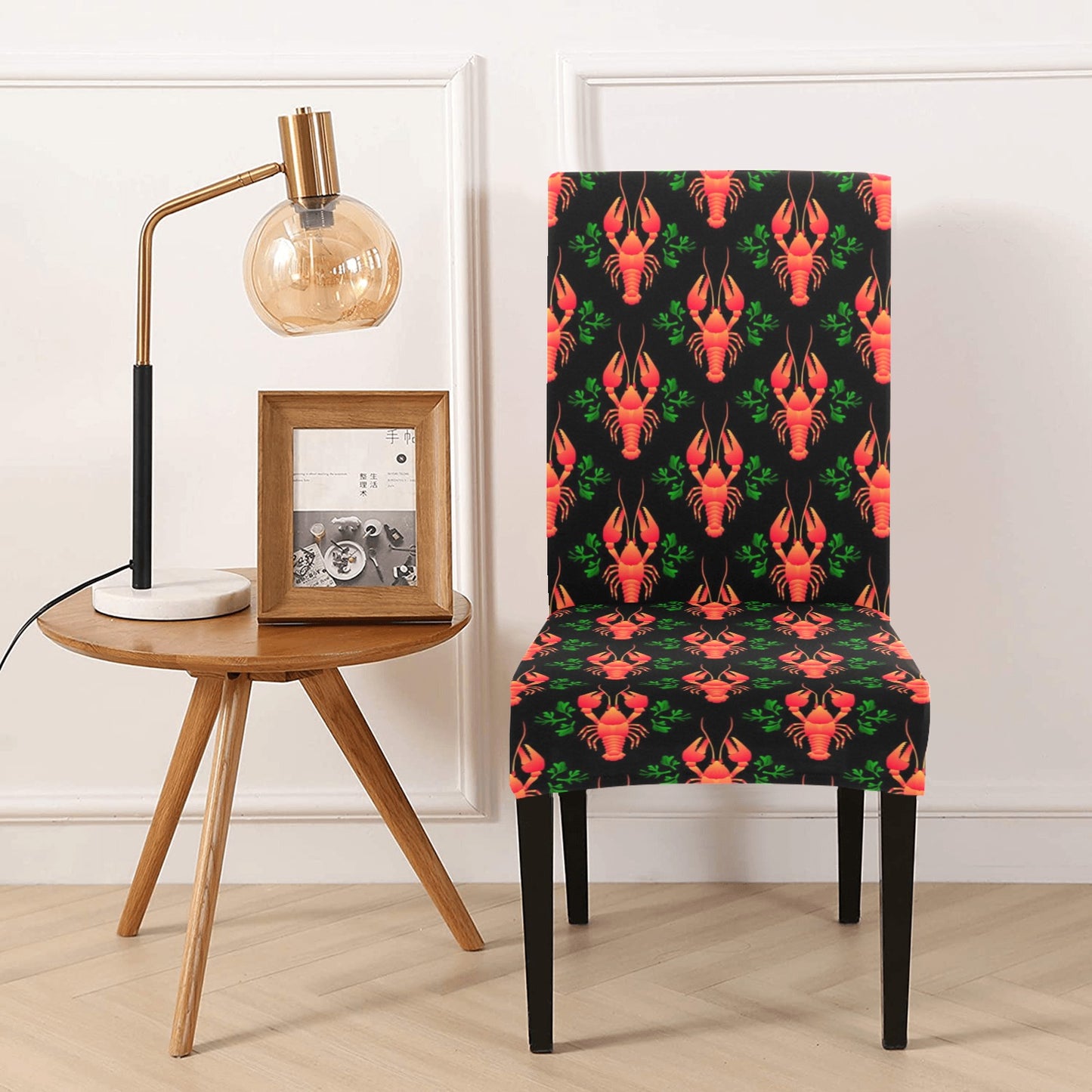 Lobster Print Design LKS403 Dining Chair Slipcover