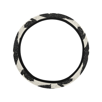 Swan Print Design LKS402 Steering Wheel Cover with Elastic Edge