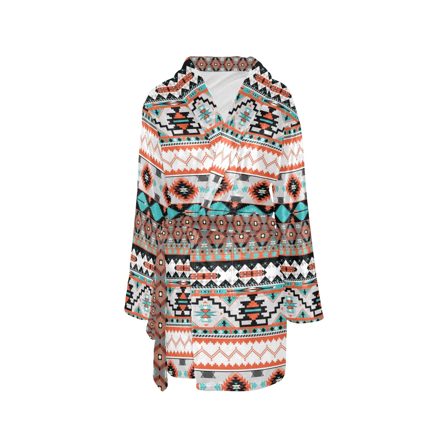 Tribal Aztec Indians pattern Women's Fleece Robe