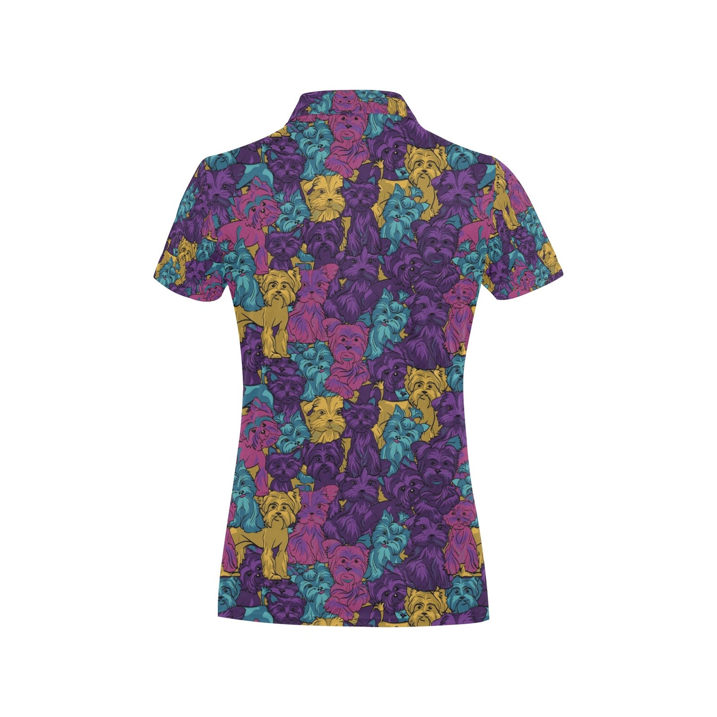 Yorkshire Terriers Print Design LKS3010 Women's Polo Shirt