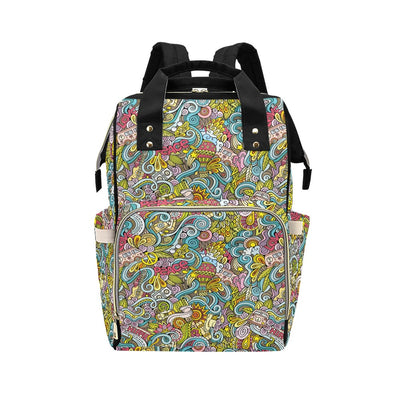 Hippie Print Design LKS301 Diaper Bag Backpack