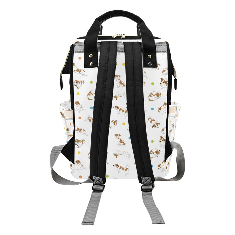 Russell Terriers With Balls Print Design LKS307 Diaper Bag Backpack