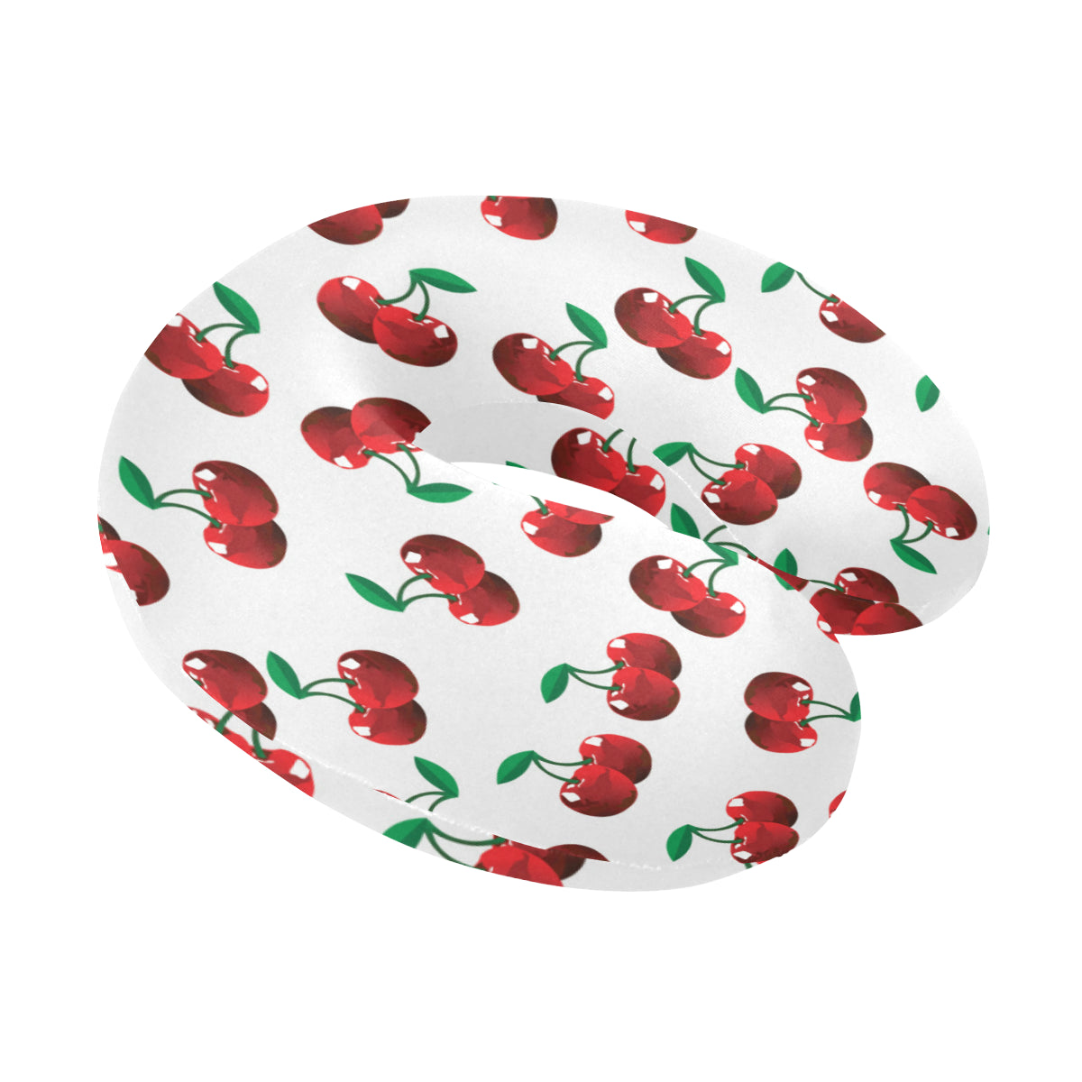 Cherry Pattern Print Design 01 U-Shaped Travel Neck Pillow