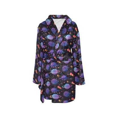 UFO Star Galaxy Print Design LKS308 Women's Fleece Robe
