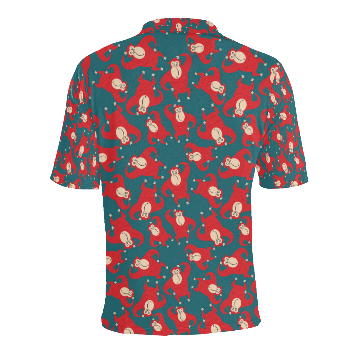 Chimpanzee Pattern Print Design 04 Men Polo Shirt