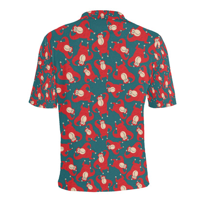 Chimpanzee Pattern Print Design 04 Men Polo Shirt