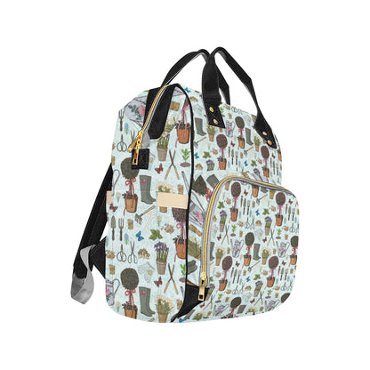Gardening Pattern Print Design G01 Diaper Bag Backpack