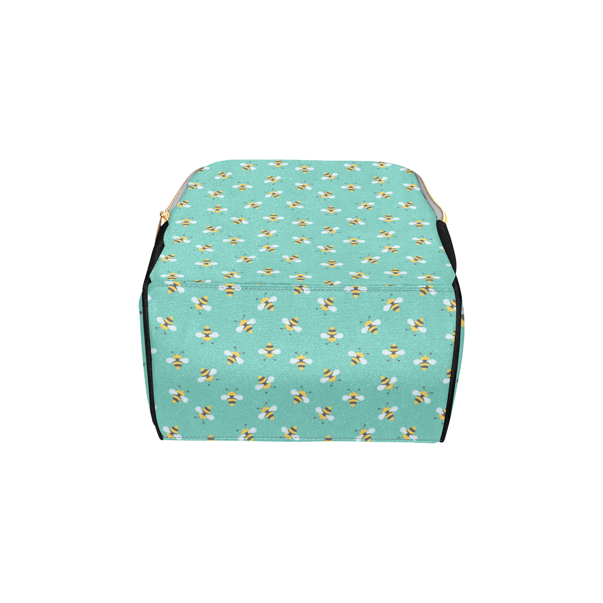 Bee Pattern Print Design 01 Diaper Bag Backpack