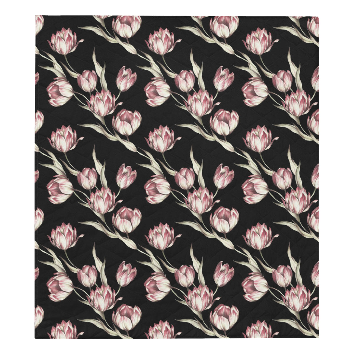 Tulip Pink Pattern Print Design TP02 Premium Quilt