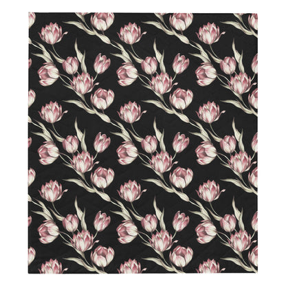 Tulip Pink Pattern Print Design TP02 Premium Quilt