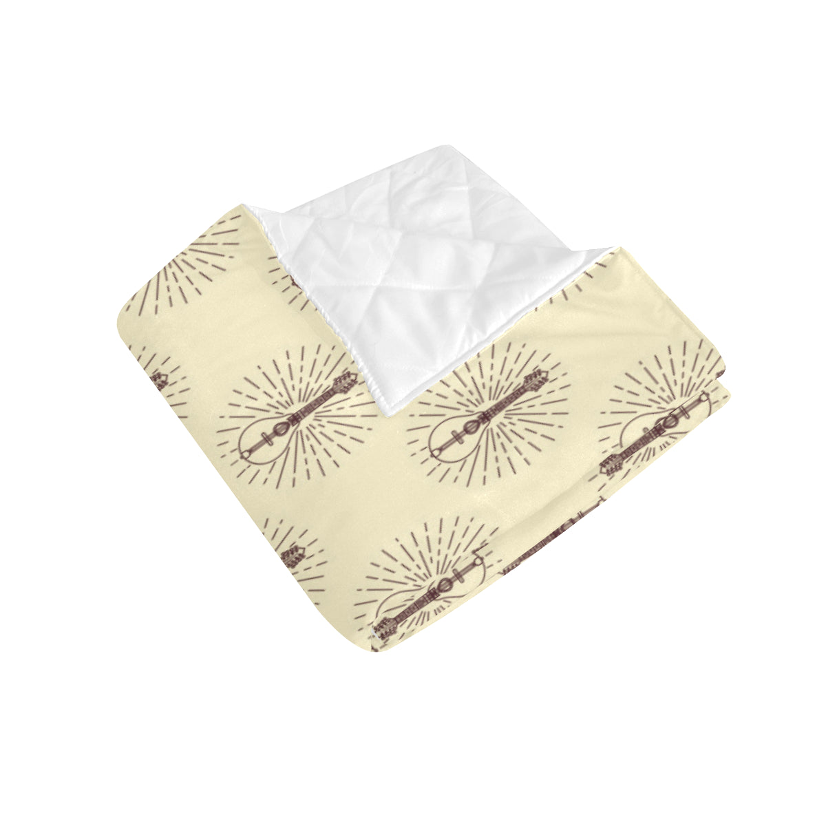 Mandolin Pattern Print Design 02 Premium Quilt
