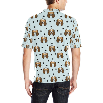 Cavalier King Charles Spaniels Pattern Print Design 02 Men Polo Shirt