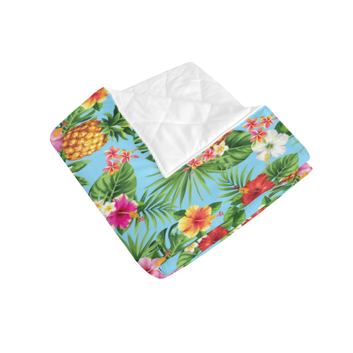 Pineapple Hawaiian flower Tropical Premium Quilt