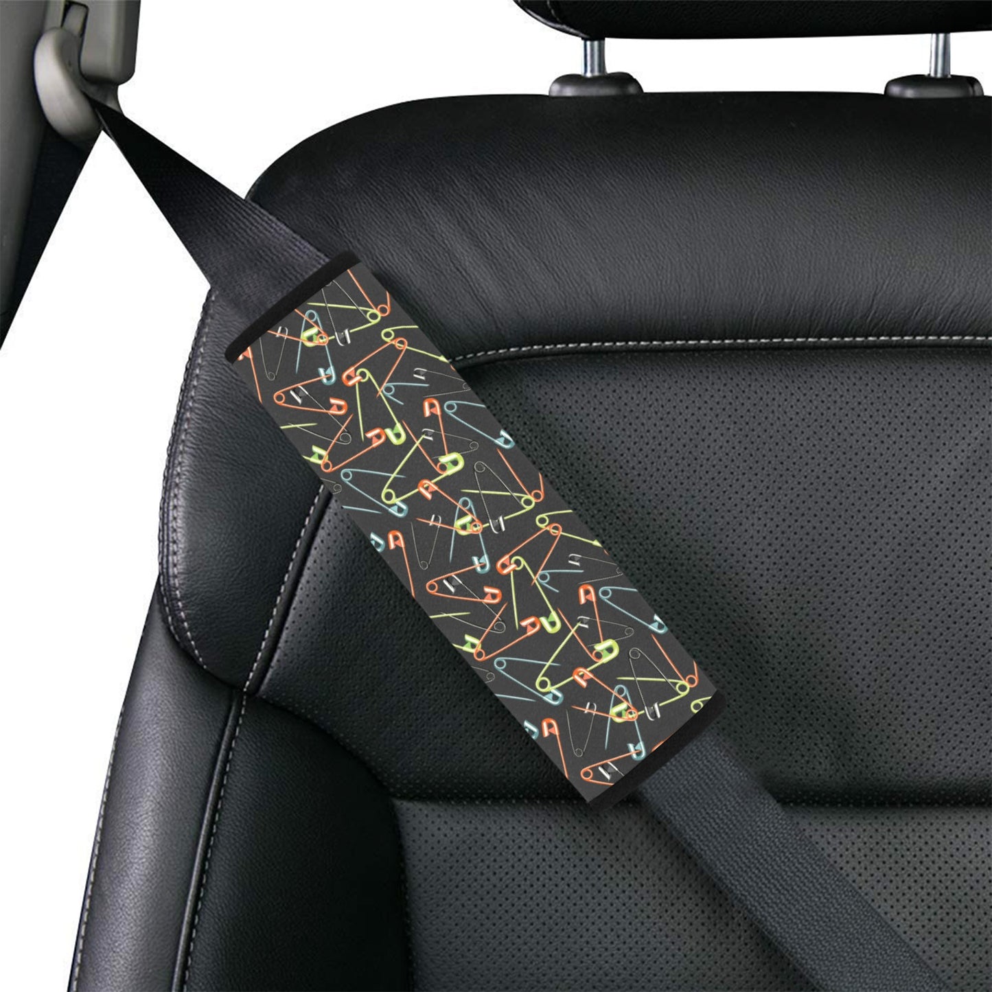 Safety Pin Print Design LKS301 Car Seat Belt Cover