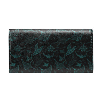 Manta Ray Print Design LKS402 Women's Trifold Wallet