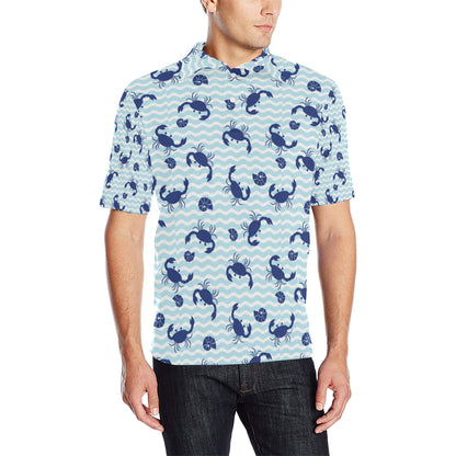 Crab Pattern Print Design 04 Men Polo Shirt