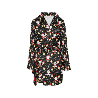 Santa Christmas Themed Print Design LKS307 Women's Fleece Robe