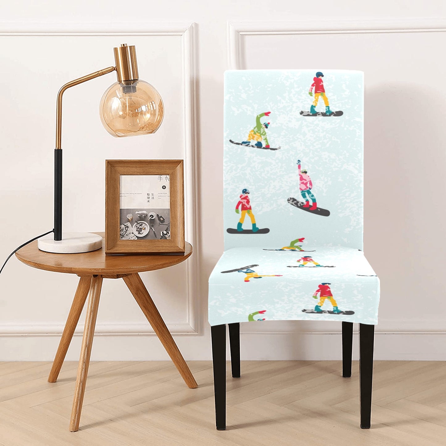 Snowboard Print Design LKS304 Dining Chair Slipcover