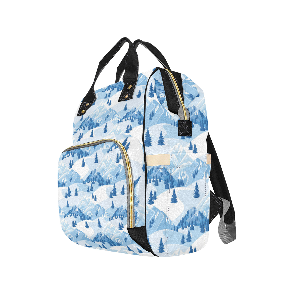 Mountain Pattern Print Design 03 Diaper Bag Backpack