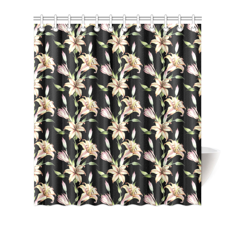 Lily Pattern Print Design LY05 Shower Curtain
