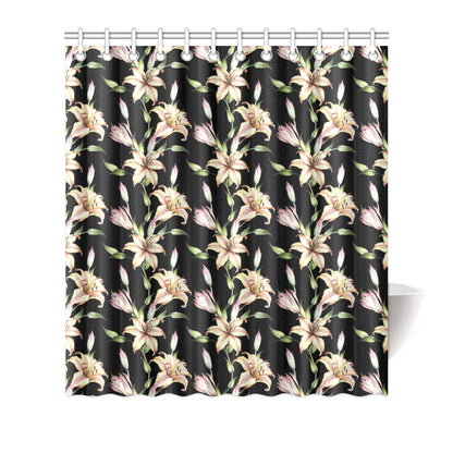 Lily Pattern Print Design LY05 Shower Curtain