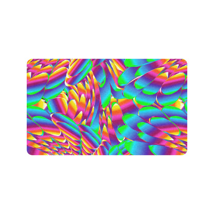 Psychedelic Trippy Pattern Rubber Doormat
