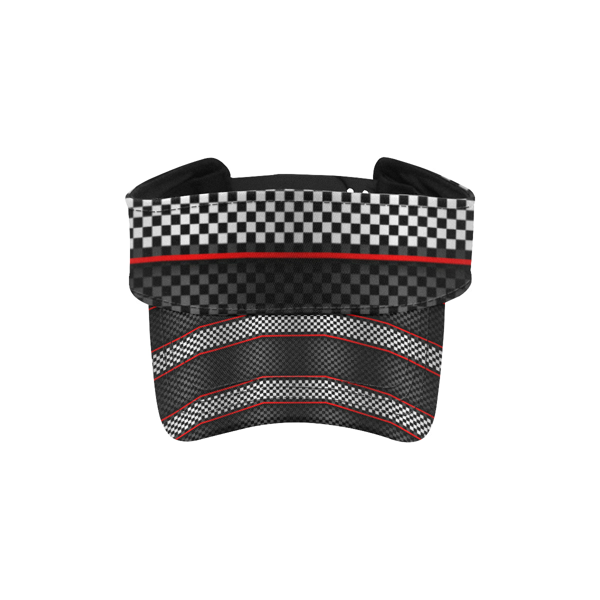 Checkered Flag Red Line Style Unisex Sun Visor