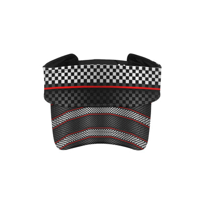 Checkered Flag Red Line Style Unisex Sun Visor