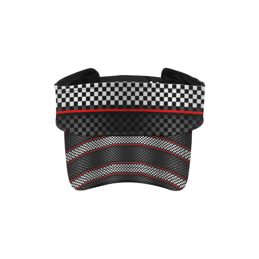 Checkered Flag Red Line Style Unisex Sun Visor