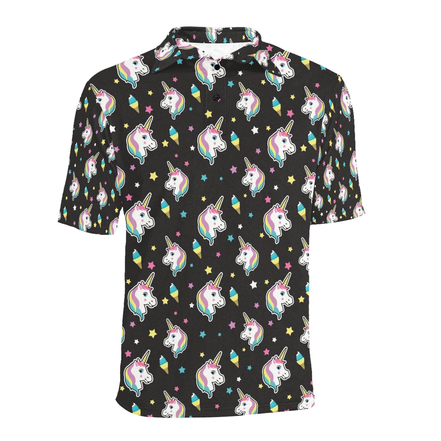 Unicorn Print Design LKS302 Men Polo Shirt