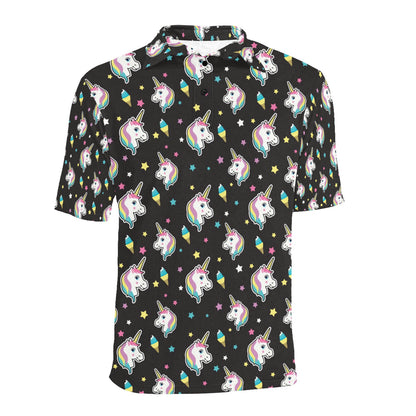 Unicorn Print Design LKS302 Men Polo Shirt