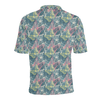 Butterfly Pattern Print Design 01 Men Polo Shirt