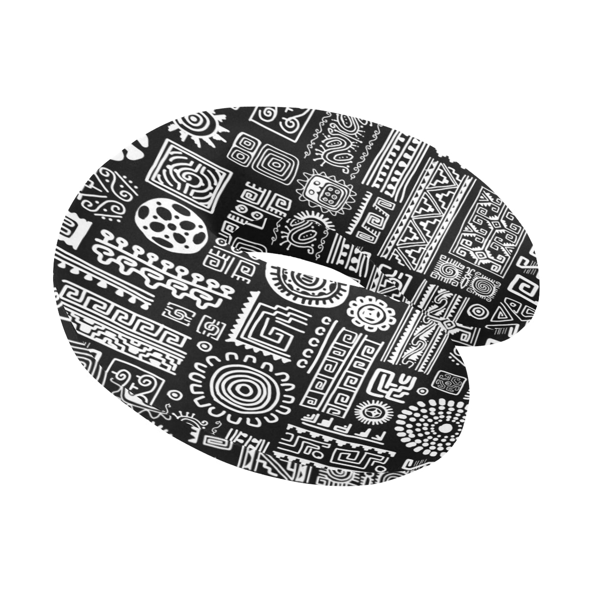 Polynesian Pattern Print Design A02 U-Shaped Travel Neck Pillow