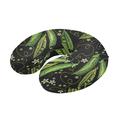 Peas Pattern Print Design A02 U-Shaped Travel Neck Pillow